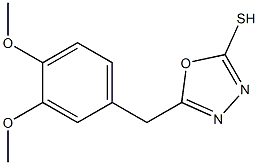 5-[(3,4-dimethoxyphenyl)methyl]-1,3,4-oxadiazole-2-thiol Struktur