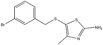 5-[(3-bromobenzyl)thio]-4-methyl-1,3-thiazol-2-amine Struktur