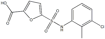 5-[(3-chloro-2-methylphenyl)sulfamoyl]furan-2-carboxylic acid Struktur