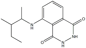 5-[(3-methylpentan-2-yl)amino]-1,2,3,4-tetrahydrophthalazine-1,4-dione Struktur