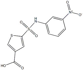 5-[(3-nitrophenyl)sulfamoyl]thiophene-3-carboxylic acid Struktur