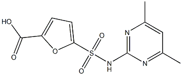 5-[(4,6-dimethylpyrimidin-2-yl)sulfamoyl]furan-2-carboxylic acid Struktur