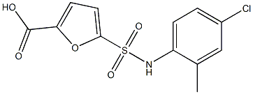 5-[(4-chloro-2-methylphenyl)sulfamoyl]furan-2-carboxylic acid Struktur