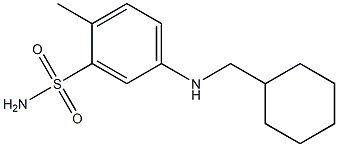 5-[(cyclohexylmethyl)amino]-2-methylbenzene-1-sulfonamide Struktur