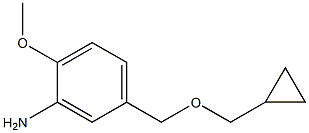 5-[(cyclopropylmethoxy)methyl]-2-methoxyaniline Struktur