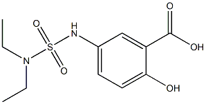 5-[(diethylsulfamoyl)amino]-2-hydroxybenzoic acid Struktur