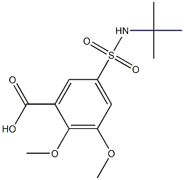 5-[(tert-butylamino)sulfonyl]-2,3-dimethoxybenzoic acid Struktur