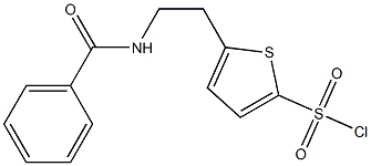 5-[2-(phenylformamido)ethyl]thiophene-2-sulfonyl chloride Struktur