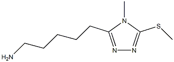 5-[4-methyl-5-(methylthio)-4H-1,2,4-triazol-3-yl]pentan-1-amine Struktur