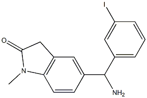 5-[amino(3-iodophenyl)methyl]-1-methyl-2,3-dihydro-1H-indol-2-one Struktur