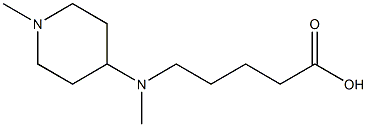 5-[methyl(1-methylpiperidin-4-yl)amino]pentanoic acid Struktur