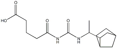 5-{[(1-{bicyclo[2.2.1]heptan-2-yl}ethyl)carbamoyl]amino}-5-oxopentanoic acid Struktur