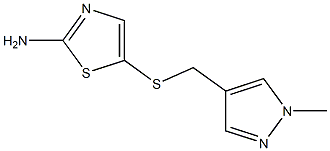 5-{[(1-methyl-1H-pyrazol-4-yl)methyl]sulfanyl}-1,3-thiazol-2-amine Struktur