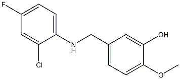 5-{[(2-chloro-4-fluorophenyl)amino]methyl}-2-methoxyphenol Struktur