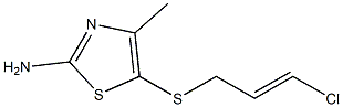 5-{[(2E)-3-chloroprop-2-enyl]thio}-4-methyl-1,3-thiazol-2-amine Struktur