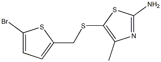 5-{[(5-bromothien-2-yl)methyl]thio}-4-methyl-1,3-thiazol-2-amine Struktur