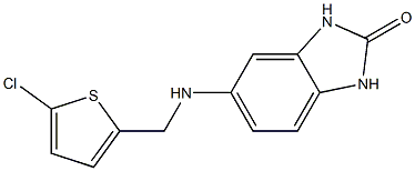 5-{[(5-chlorothiophen-2-yl)methyl]amino}-2,3-dihydro-1H-1,3-benzodiazol-2-one Struktur