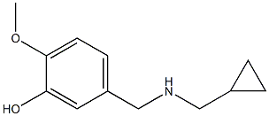 5-{[(cyclopropylmethyl)amino]methyl}-2-methoxyphenol Struktur