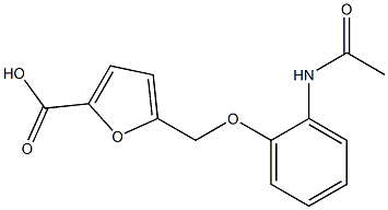 5-{[2-(acetylamino)phenoxy]methyl}-2-furoic acid Struktur