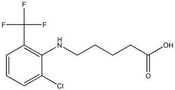 5-{[2-chloro-6-(trifluoromethyl)phenyl]amino}pentanoic acid Struktur