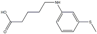 5-{[3-(methylsulfanyl)phenyl]amino}pentanoic acid Struktur