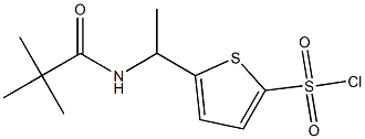 5-{1-[(2,2-dimethylpropanoyl)amino]ethyl}thiophene-2-sulfonyl chloride Struktur