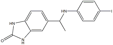 5-{1-[(4-iodophenyl)amino]ethyl}-2,3-dihydro-1H-1,3-benzodiazol-2-one Struktur