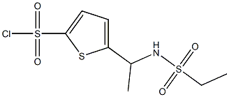 5-{1-[(ethylsulfonyl)amino]ethyl}thiophene-2-sulfonyl chloride Struktur