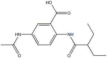 5-acetamido-2-(2-ethylbutanamido)benzoic acid Struktur