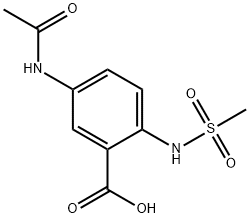 5-acetamido-2-methanesulfonamidobenzoic acid Struktur