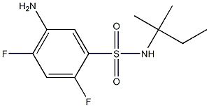 5-amino-2,4-difluoro-N-(2-methylbutan-2-yl)benzene-1-sulfonamide Struktur