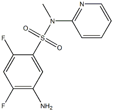 5-amino-2,4-difluoro-N-methyl-N-(pyridin-2-yl)benzene-1-sulfonamide Struktur