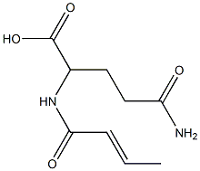 5-amino-2-[(2E)-but-2-enoylamino]-5-oxopentanoic acid Struktur