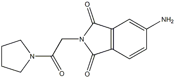 5-amino-2-[2-oxo-2-(pyrrolidin-1-yl)ethyl]-2,3-dihydro-1H-isoindole-1,3-dione Struktur