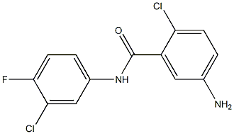 5-amino-2-chloro-N-(3-chloro-4-fluorophenyl)benzamide Struktur