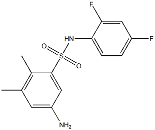 5-amino-N-(2,4-difluorophenyl)-2,3-dimethylbenzene-1-sulfonamide Struktur