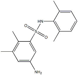 5-amino-N-(2,6-dimethylphenyl)-2,3-dimethylbenzene-1-sulfonamide Struktur