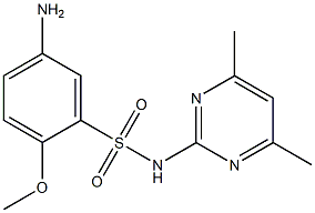 5-amino-N-(4,6-dimethylpyrimidin-2-yl)-2-methoxybenzene-1-sulfonamide Struktur