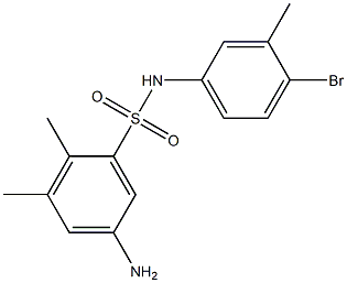 5-amino-N-(4-bromo-3-methylphenyl)-2,3-dimethylbenzene-1-sulfonamide Struktur