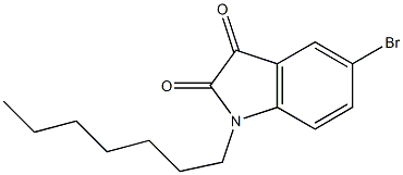 5-bromo-1-heptyl-2,3-dihydro-1H-indole-2,3-dione Struktur