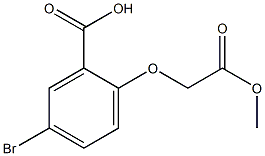 5-bromo-2-(2-methoxy-2-oxoethoxy)benzoic acid Struktur