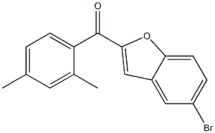 5-bromo-2-[(2,4-dimethylphenyl)carbonyl]-1-benzofuran Struktur