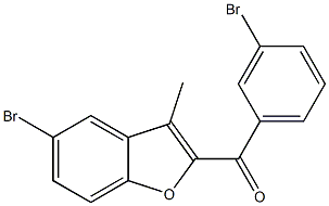 5-bromo-2-[(3-bromophenyl)carbonyl]-3-methyl-1-benzofuran Struktur