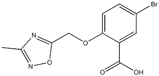 5-bromo-2-[(3-methyl-1,2,4-oxadiazol-5-yl)methoxy]benzoic acid Struktur