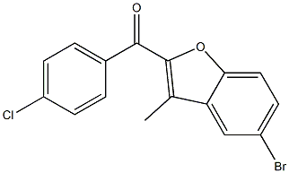 5-bromo-2-[(4-chlorophenyl)carbonyl]-3-methyl-1-benzofuran Struktur