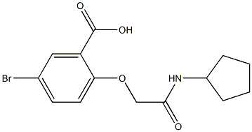 5-bromo-2-[(cyclopentylcarbamoyl)methoxy]benzoic acid Struktur