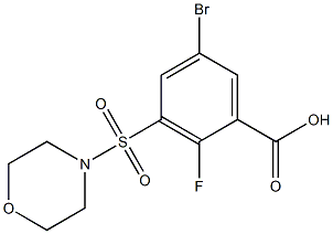 5-bromo-2-fluoro-3-(morpholin-4-ylsulfonyl)benzoic acid Struktur