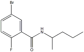 5-bromo-2-fluoro-N-(1-methylbutyl)benzamide Struktur