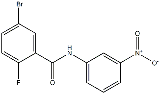 5-bromo-2-fluoro-N-(3-nitrophenyl)benzamide Struktur