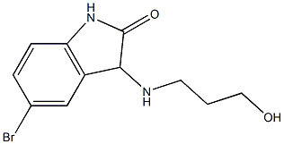 5-bromo-3-[(3-hydroxypropyl)amino]-2,3-dihydro-1H-indol-2-one Struktur